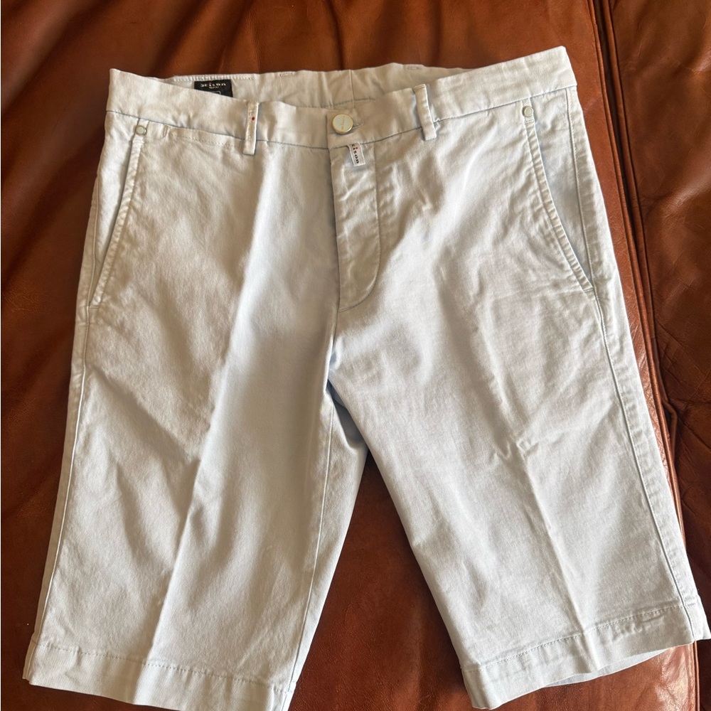 Authentic Kiton Men's Light Blue Chino Shorts